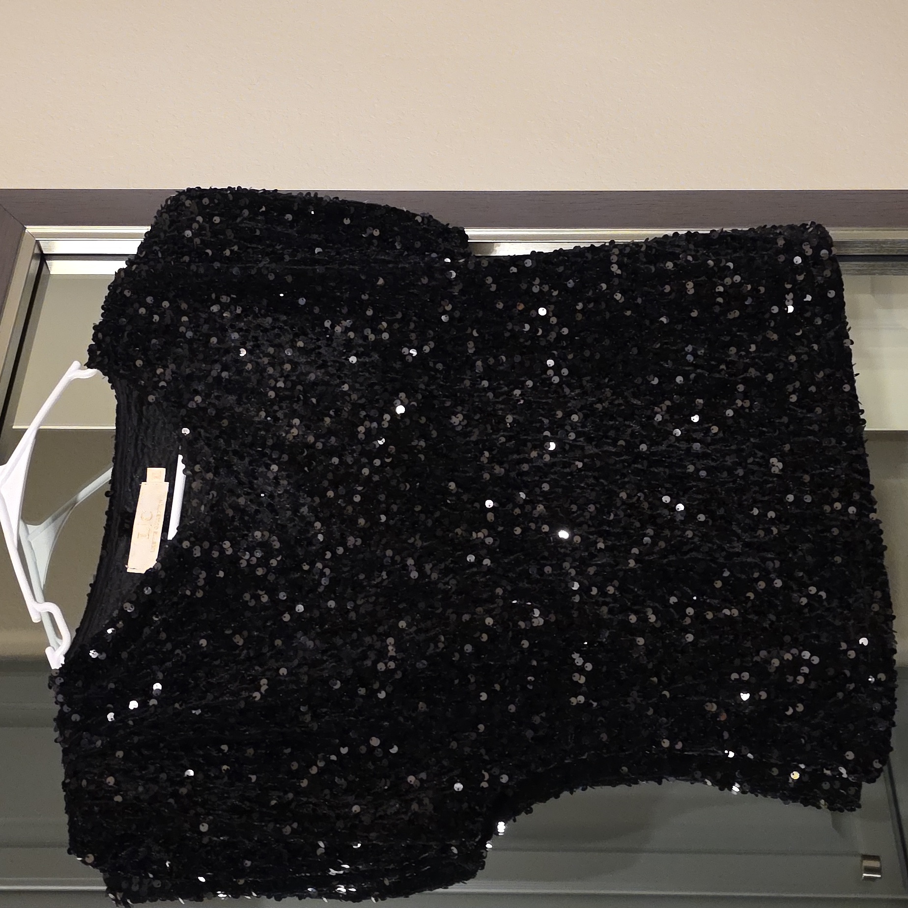 Black Sequin Women's Top